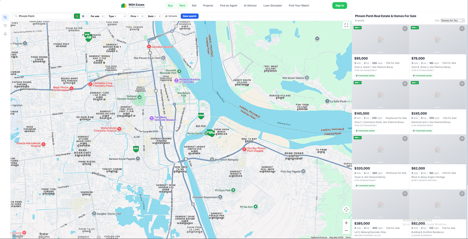 Map search