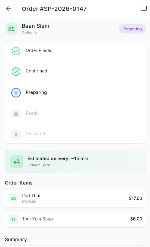 Order tracking