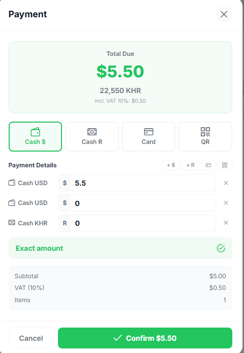 POS payment